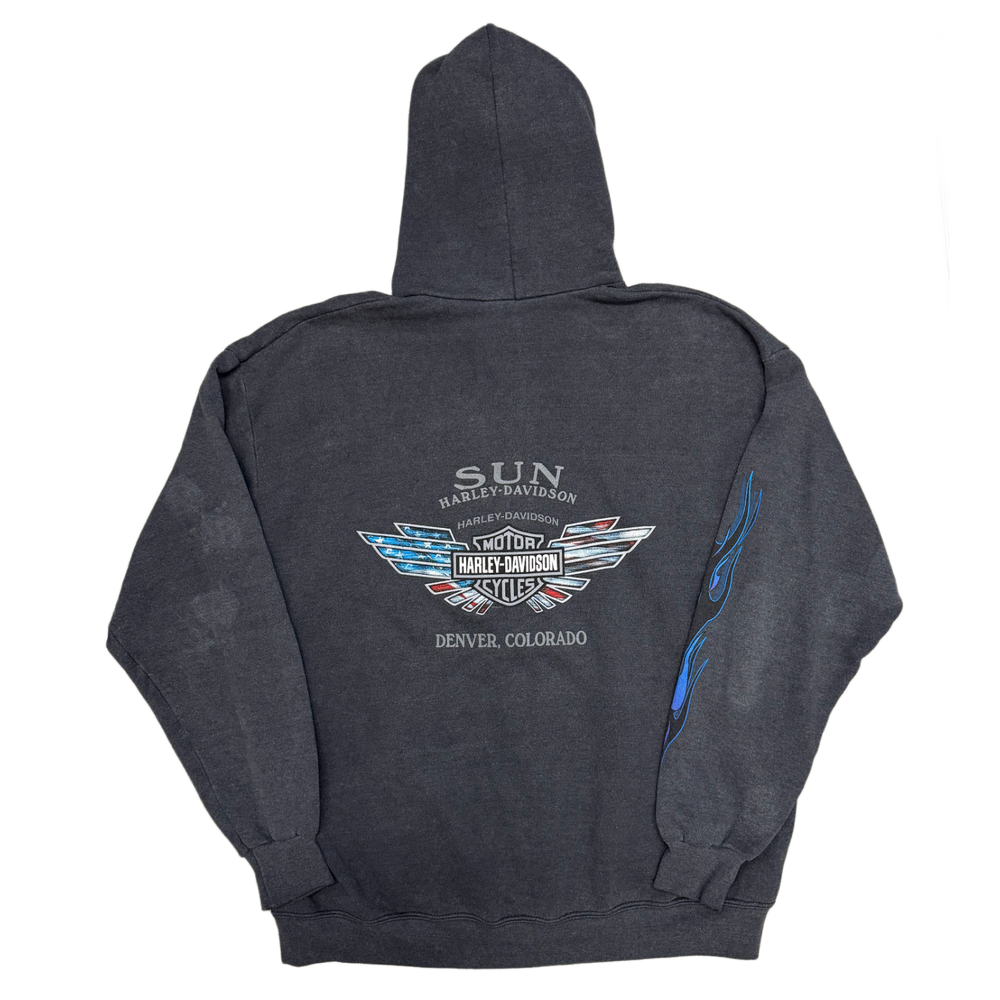 Harley Davidson 'Purple Flame' Vintage Zip-Up
