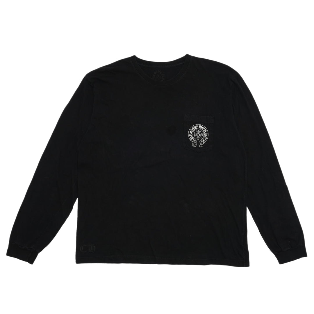 Chrome Hearts 'Los Angeles Floral' Black Horseshoe Longsleeve Tee