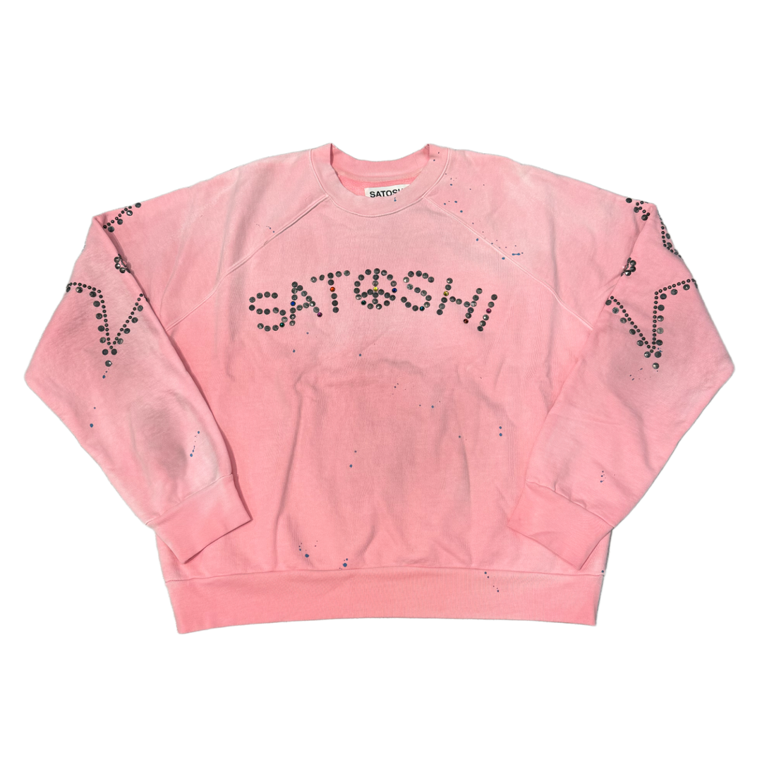 Satoshi Nakamoto 'Pink' Star Studded Crewneck