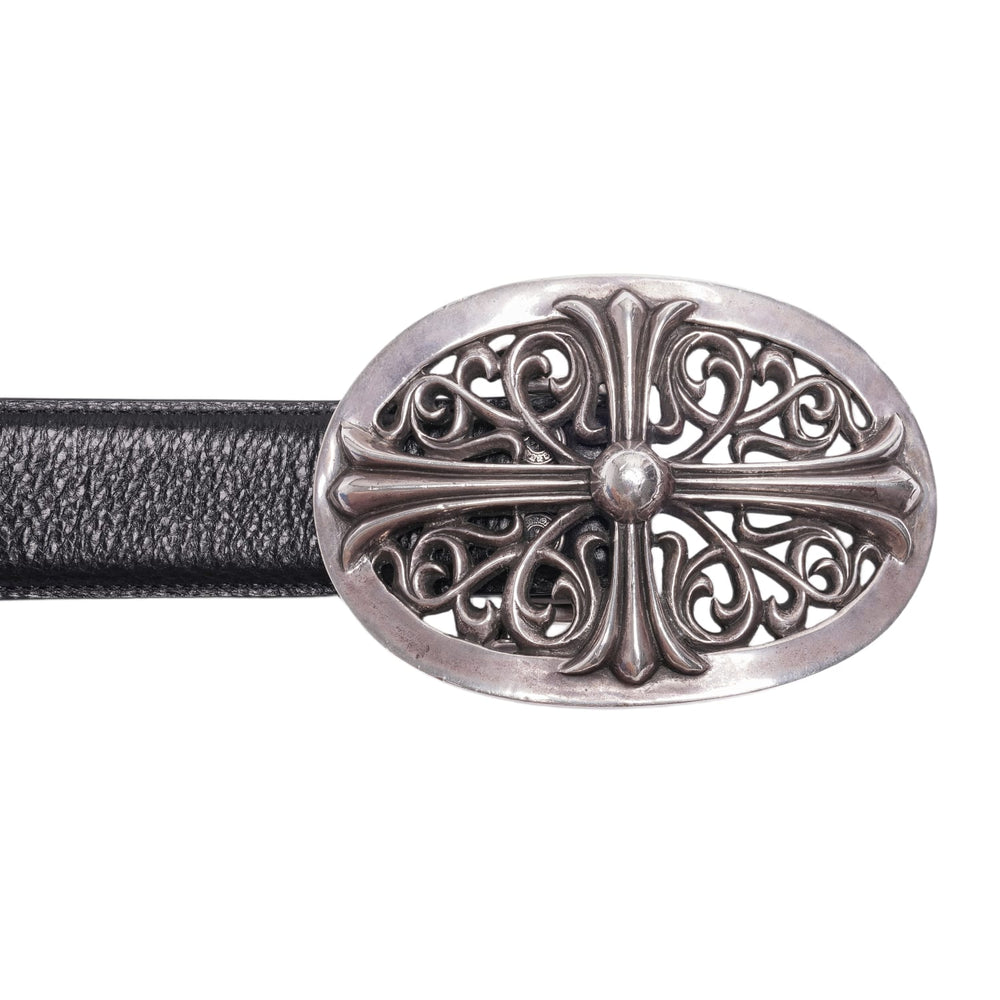 Chrome Hearts 'Silver' Oval Cross Jumbo Belt