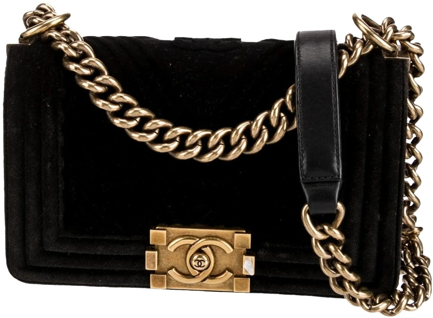 Chanel 'Velvet' Black Boy Flap
