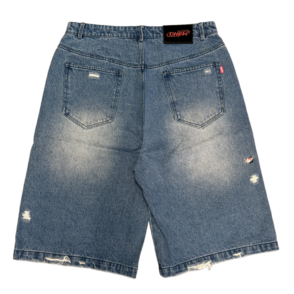 Chew Forever 'Blue Tribal Print' Denim Shorts