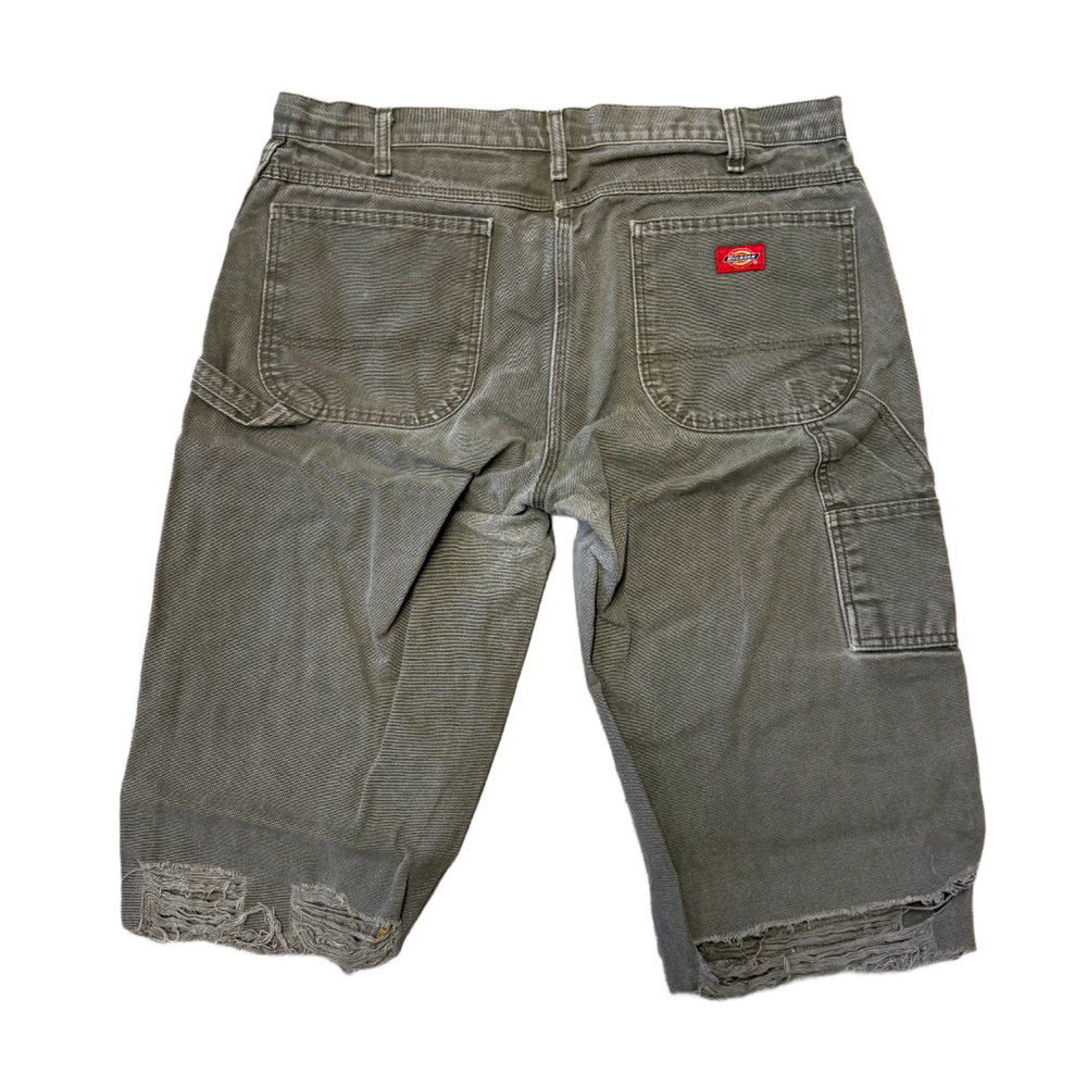 SeCND SLF 'Green' Patchwork Denim Shorts