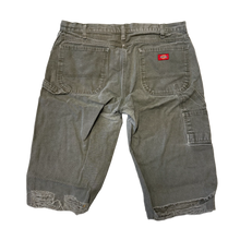 SeCND SLF 'Green' Patchwork Denim Shorts