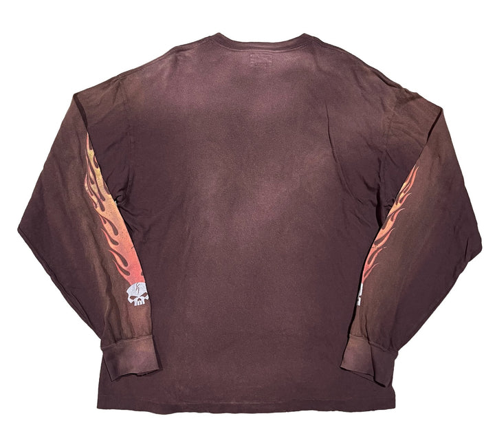 Kamiya 'Skull Flame' Brown Longsleeve