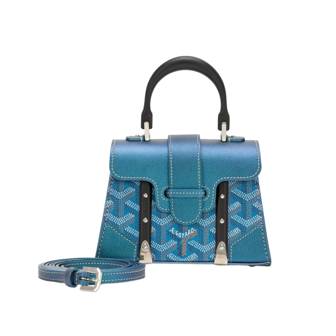 Goyard 'Pearly Blue' Saigon Structure Nano Bag