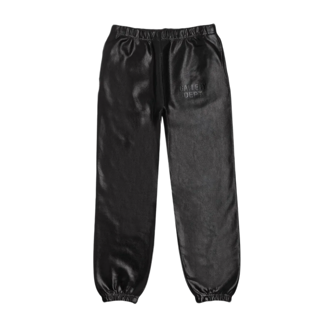 Gallery Dept. 'Black Logo' Waxed Sweatpants