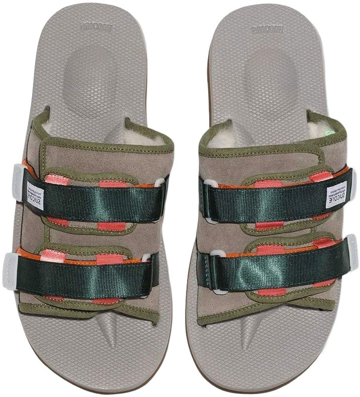 Suicoke 'Grey Green Orange' Slides
