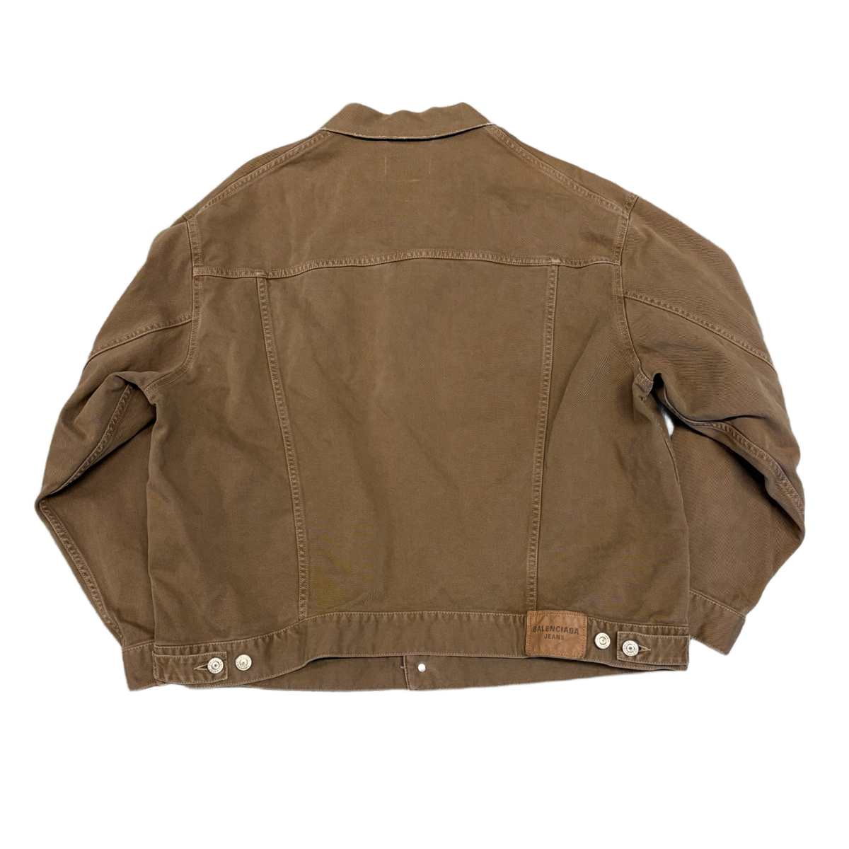 Balenciaga Tan Oversized Canvas Work Jacket