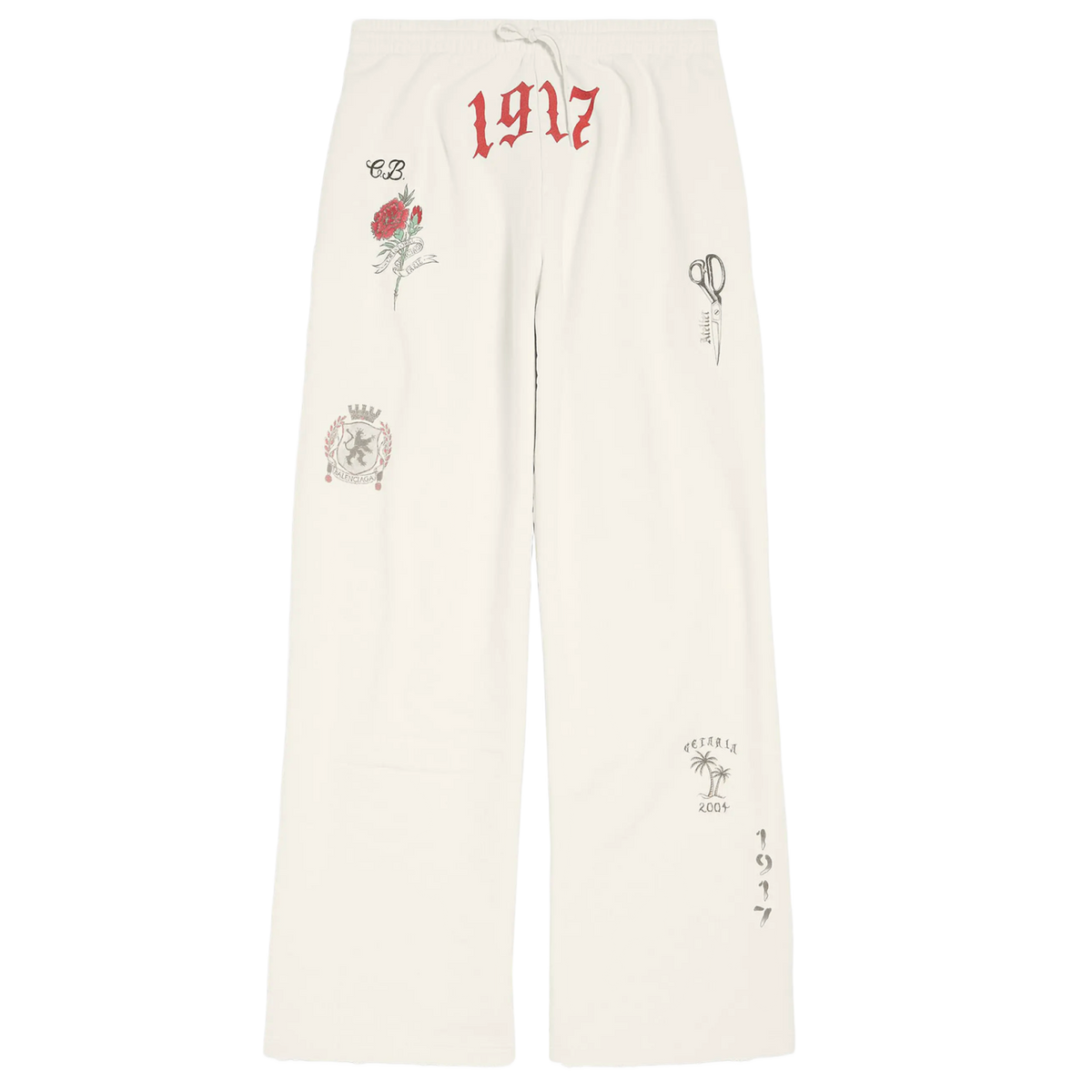 Balenciaga 'Cream' Tattoo Baggy Sweatpants