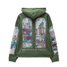 Who Decides War 'Politics as Usual' Green Hoodie