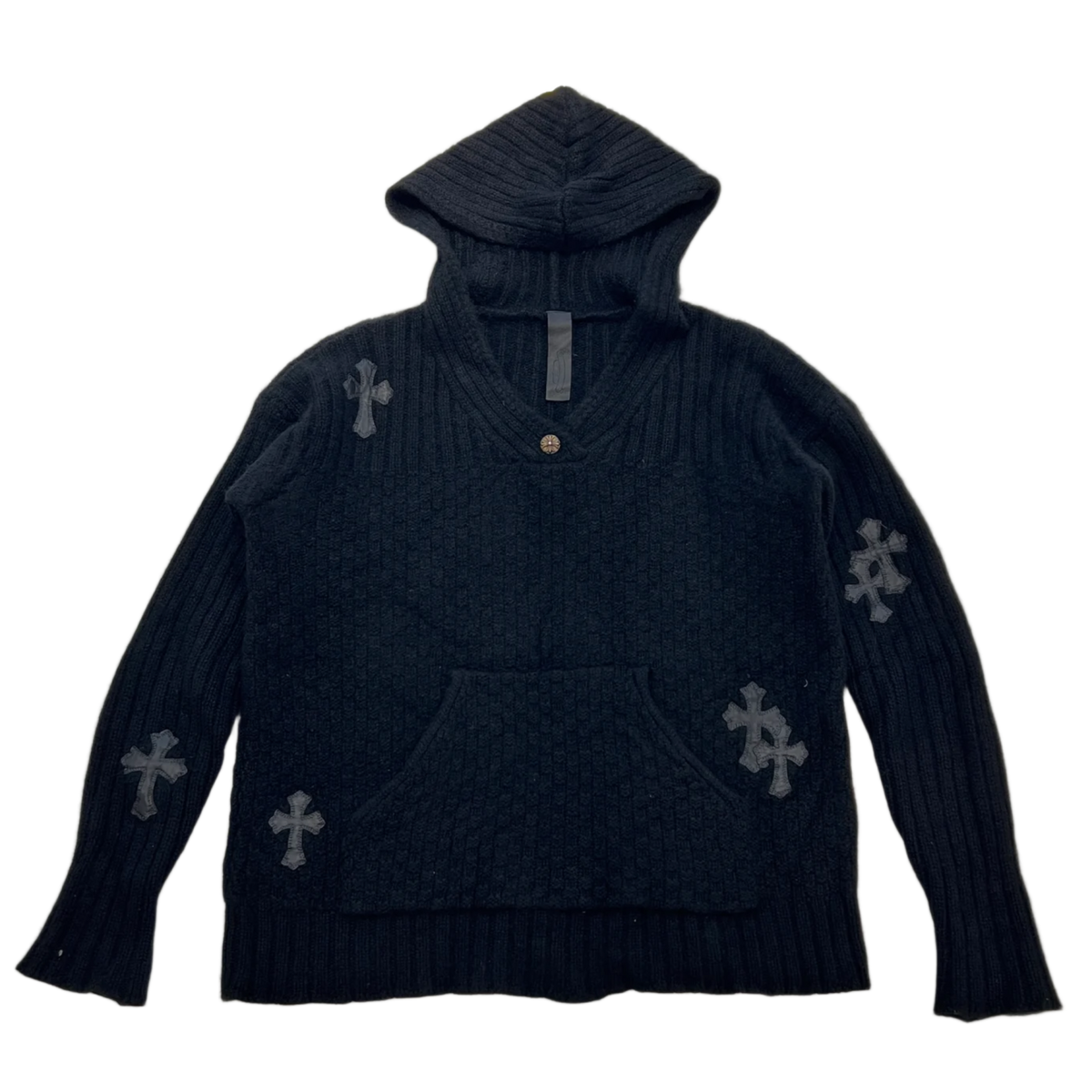 Chrome Hearts 'Black' Cashmere Patch Hoodie