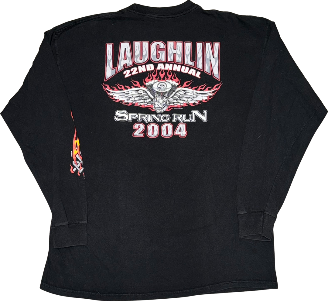 Harley Davidson 'Laughlin' Black Longsleeve Tee