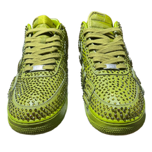 Moss Green Rhinestone Sneakers