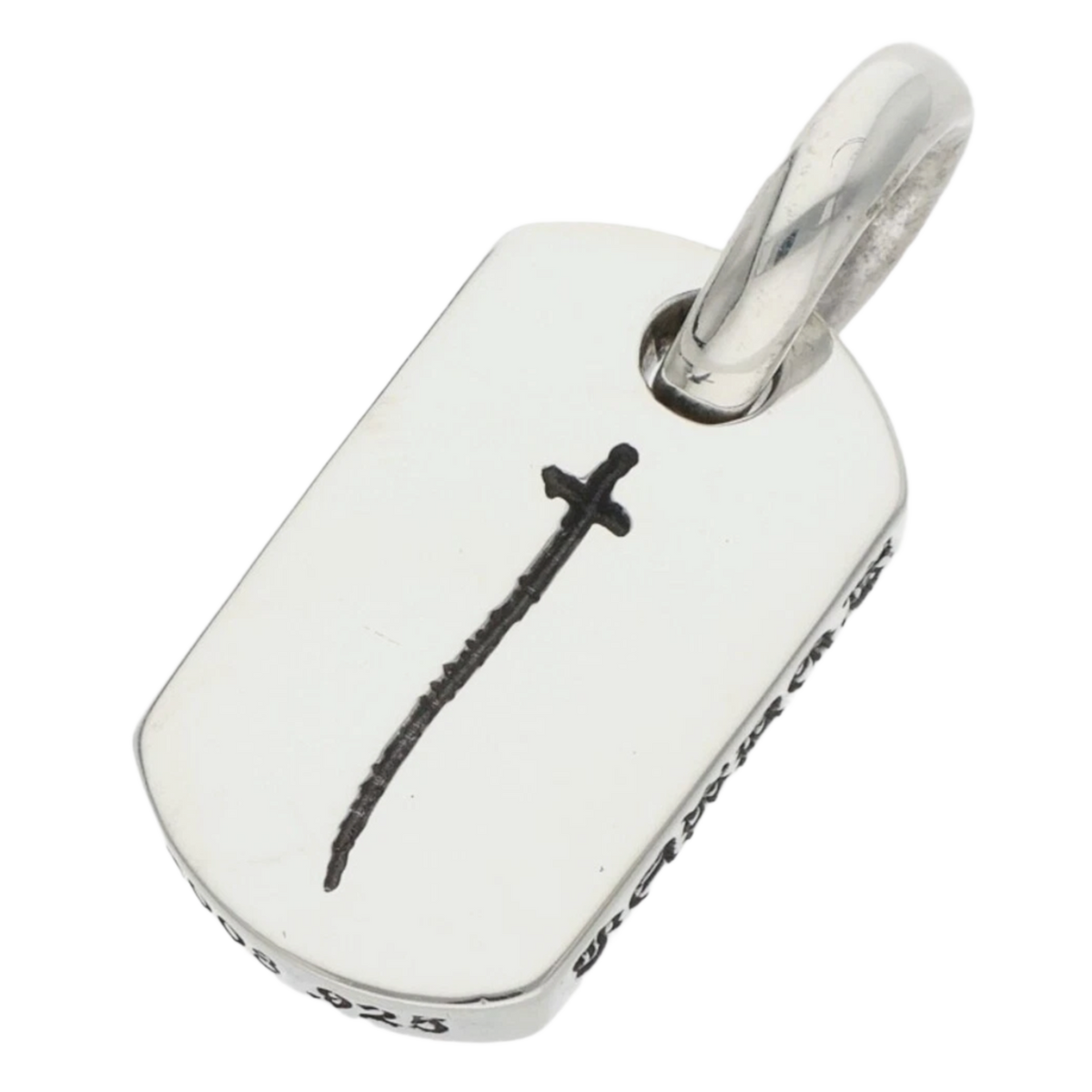 Chrome Hearts 'Silver' Aoyama Mini Dog Tag Pendant