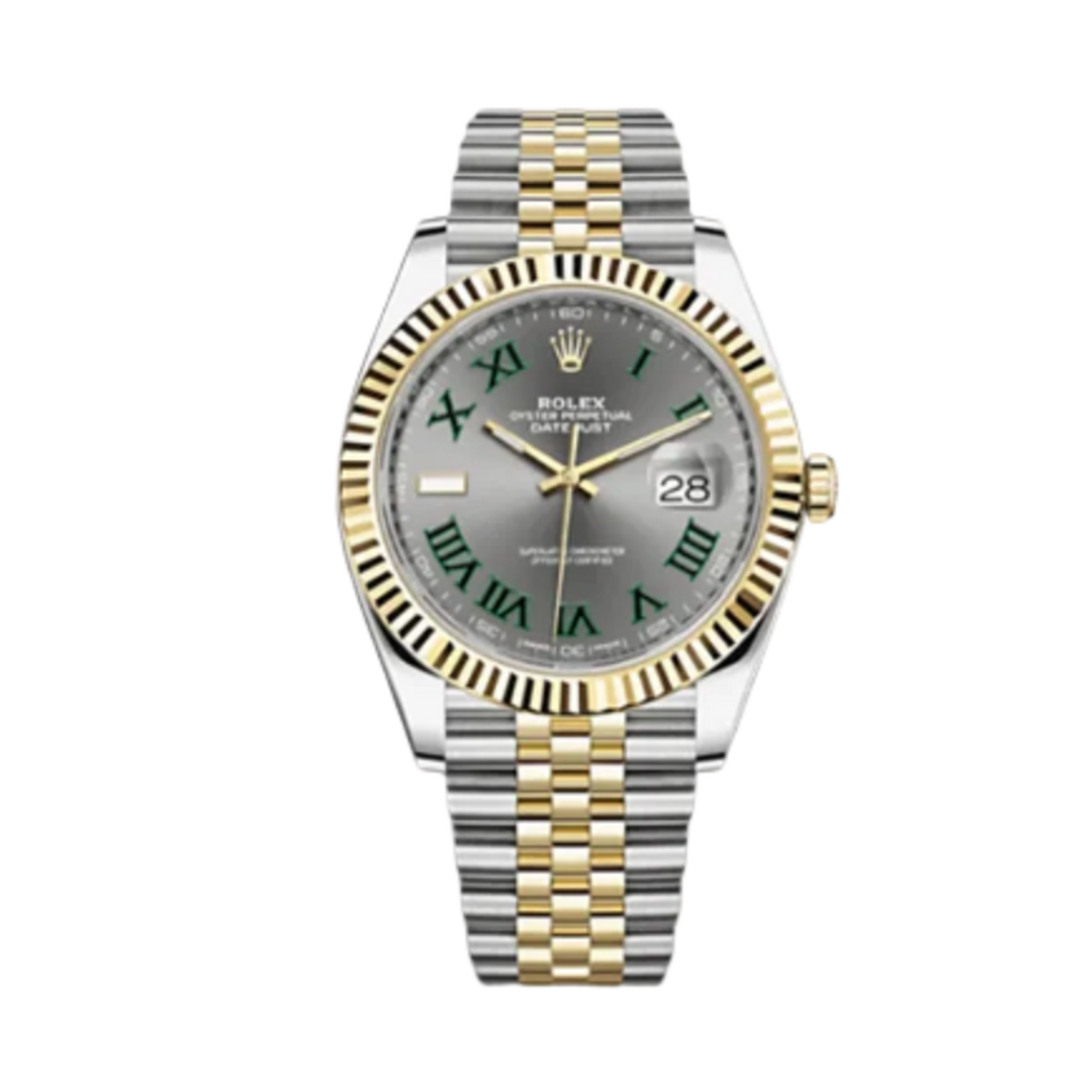 Rolex DateJust 41MM Jubilee 18K Yellow Gold Wimbledon Watch 2026