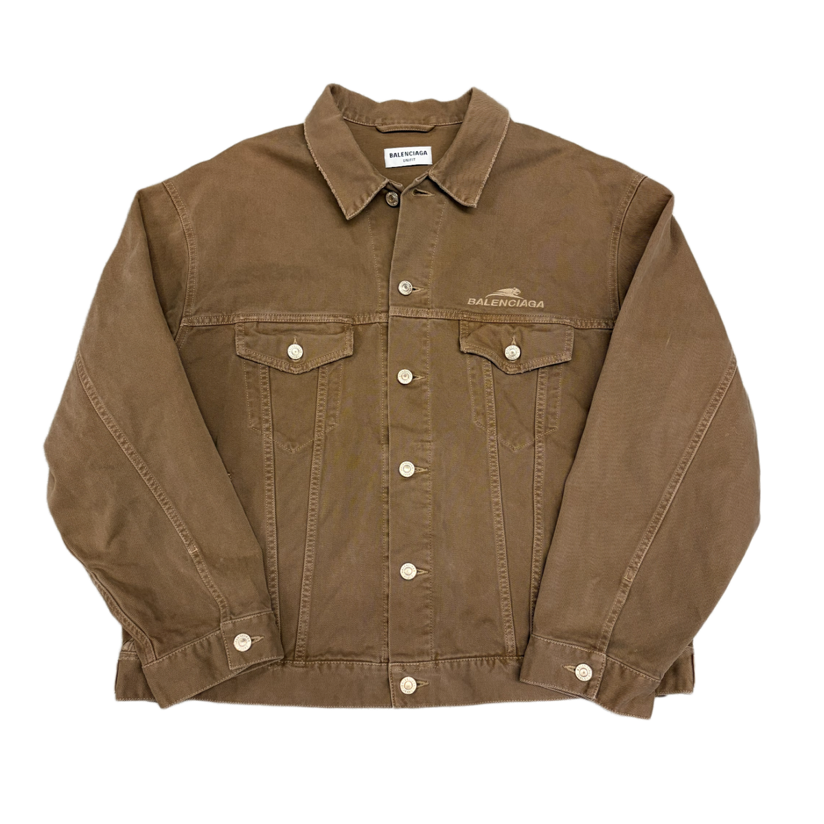 Balenciaga Tan Oversized Canvas Work Jacket