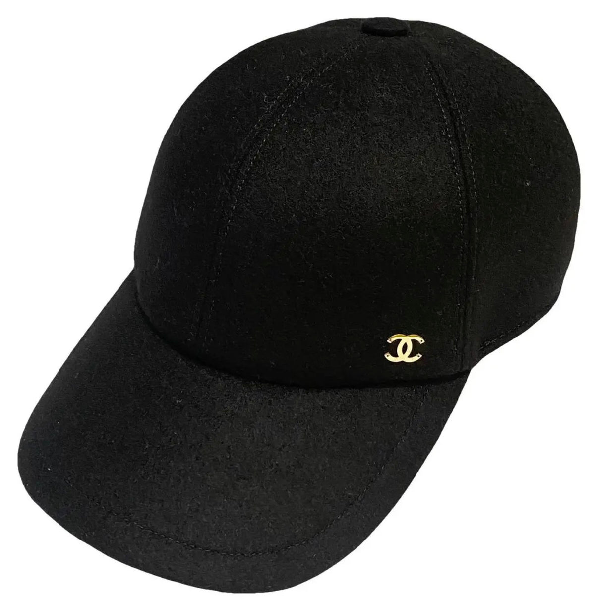 Chanel CC Cashmere and Lambskin 26C Adjustable Baseball Hat