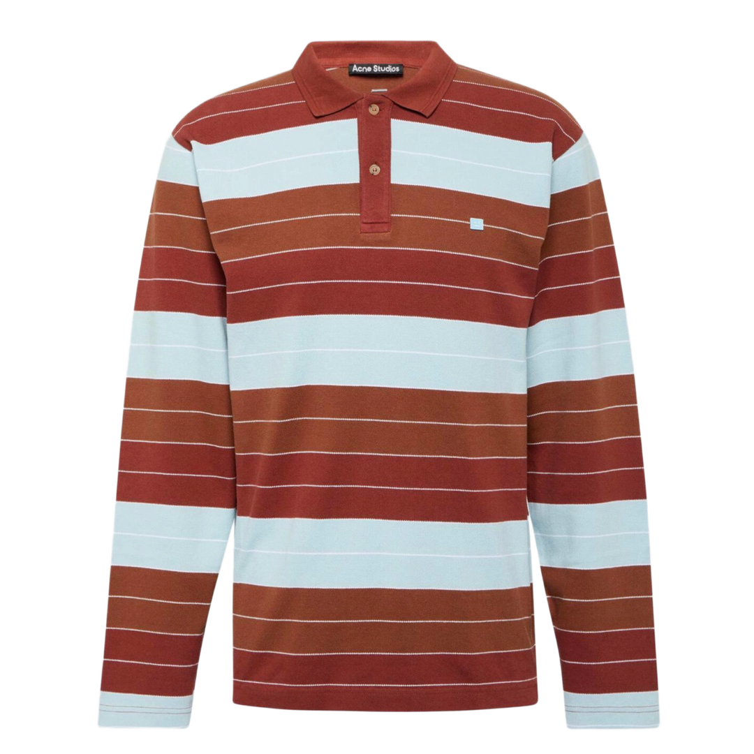 Acne Studios 'Brown' Striped Polo Longsleeve Shirt