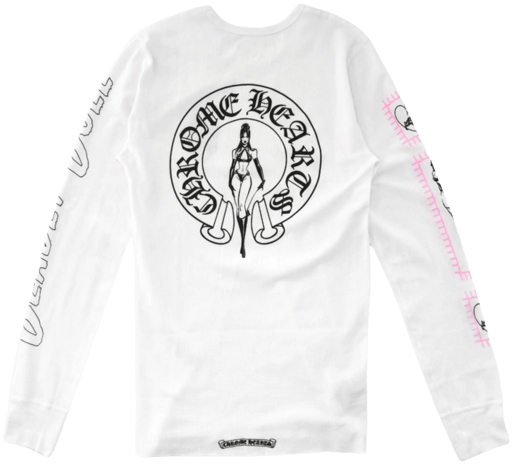 Chrome Hearts Deadly Doll Waffle Thermal Long Sleeve 'White'