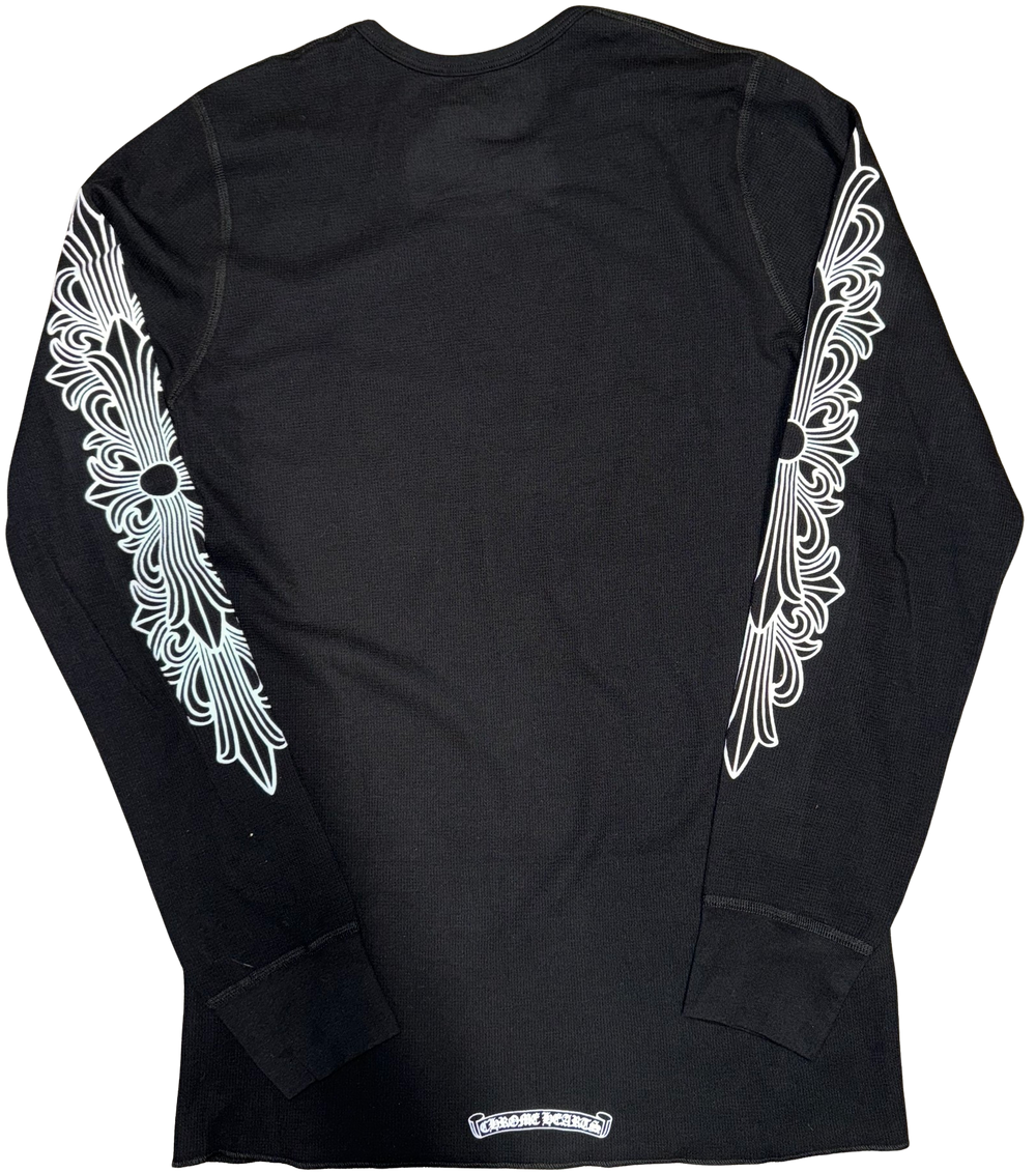 Chrome Hearts 'Black Horseshoe' Floral Thermal Shirt