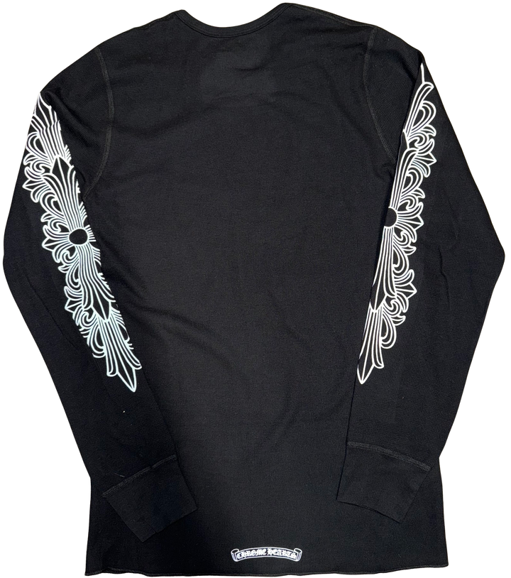 Chrome Hearts 'Black Horseshoe' Floral Thermal Shirt