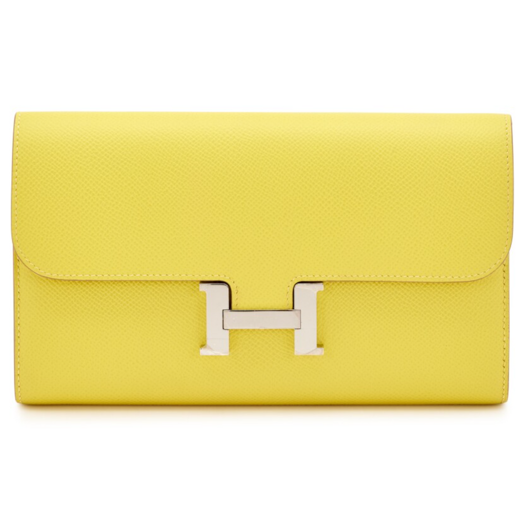 Hermes 'Yellow Constance' To-Go Wallet