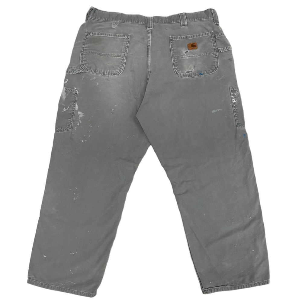 Carhartt 'Paint Splatter & Distressed Washed Grey Carpenter' Work Pants