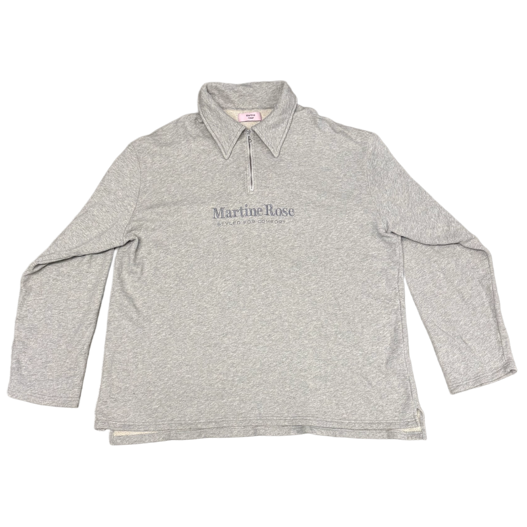 Martine Rose "Styled for Comfort Grey Marl" Zip-Up Polo