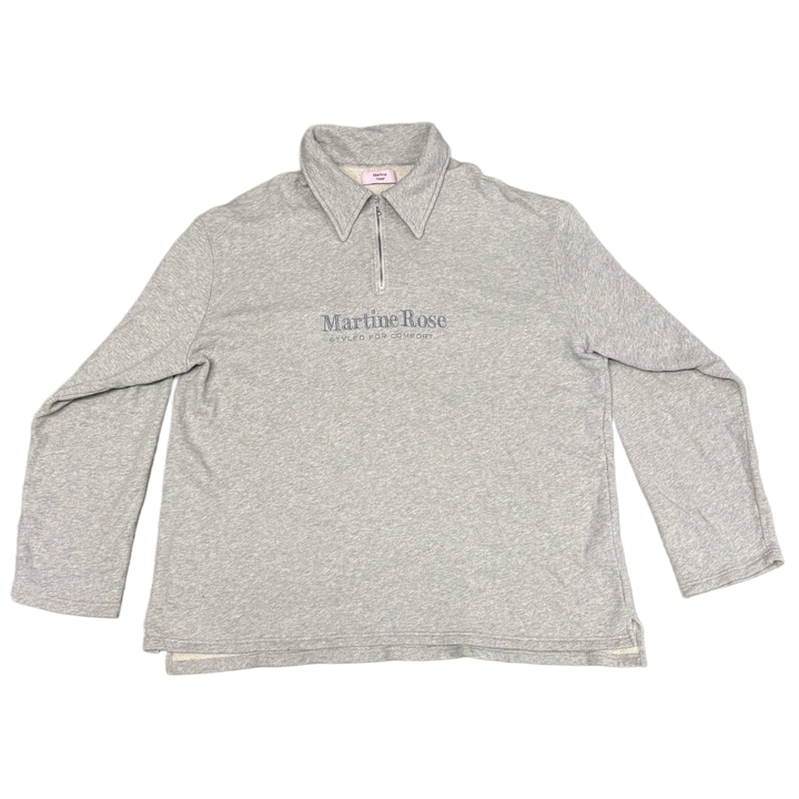 Martine Rose "Styled for Comfort Grey Marl" Zip-Up Polo