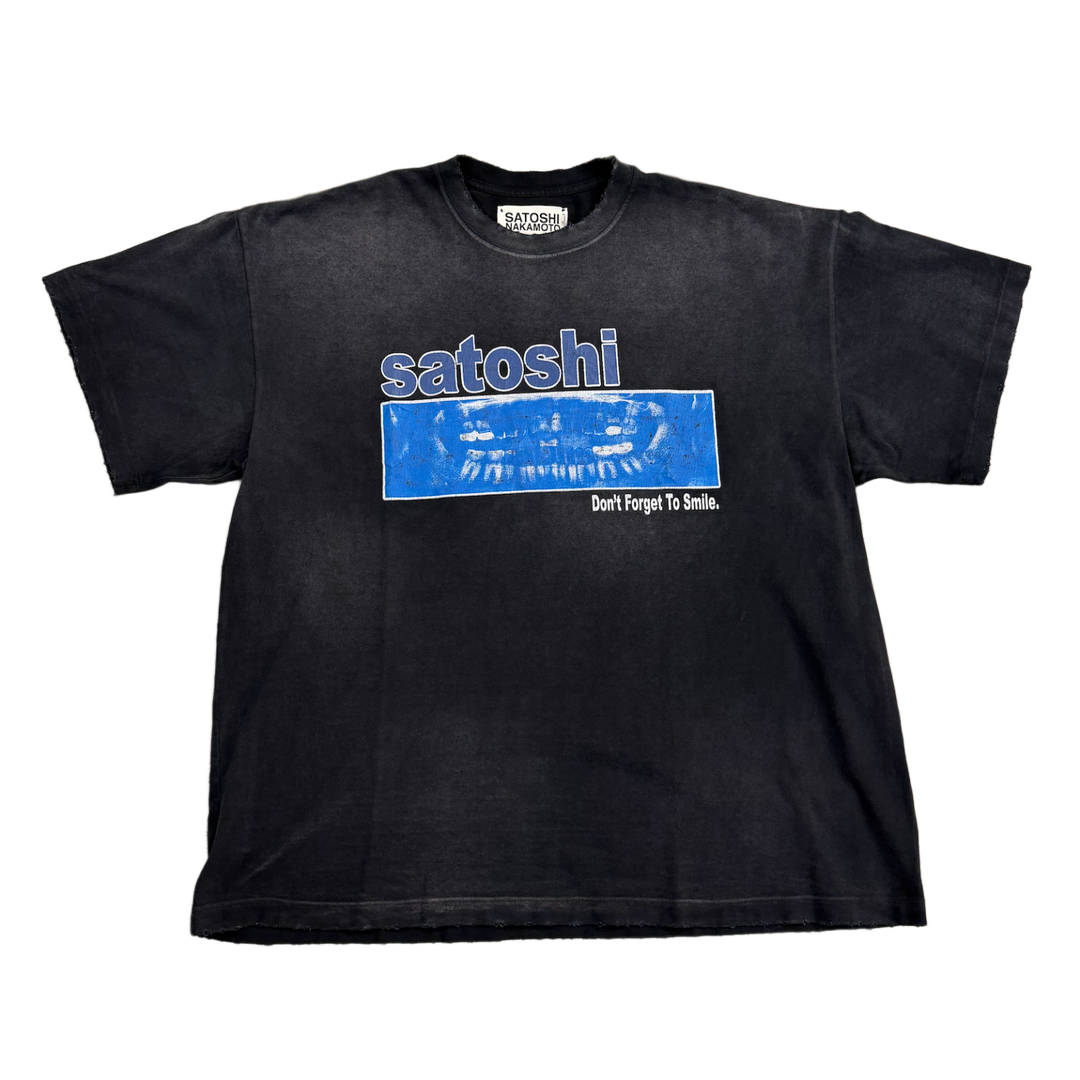 Satoshi Nakamoto 'Don't Forget to Smile' Black Tee