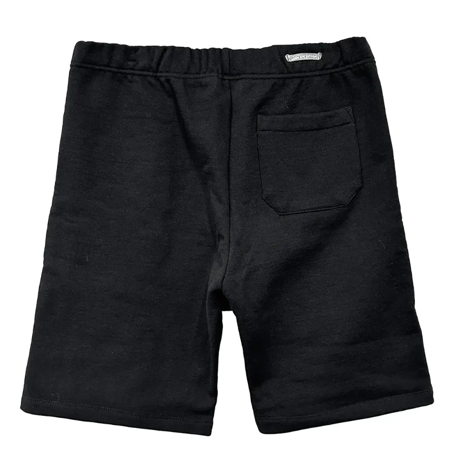 Chrome Hearts 'Triple Cross' Embroidered Black Sweat Shorts