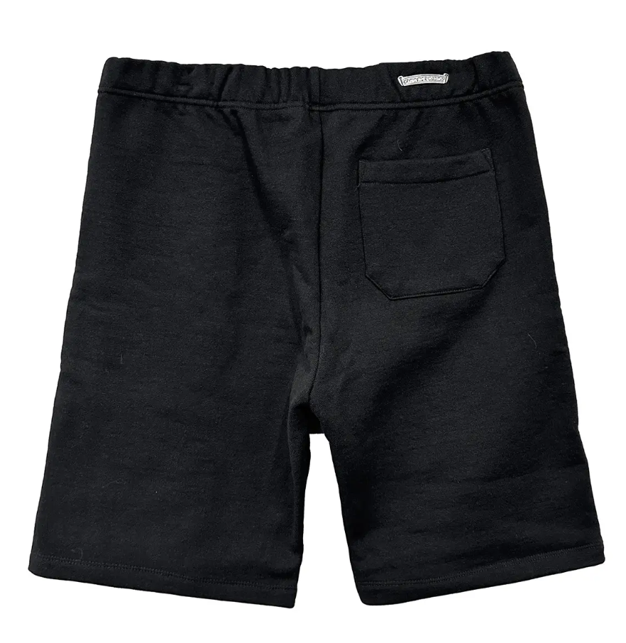 Chrome Hearts 'Triple Cross' Embroidered Black Sweat Shorts