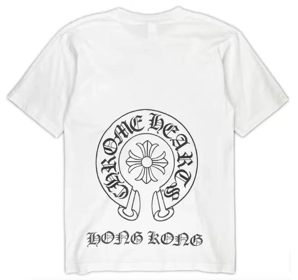 Chrome Hearts 'Horseshoe Logo' Hong Kong White Tee