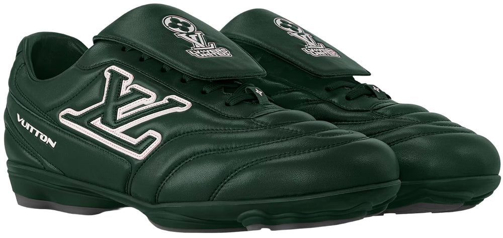 Louis Vuitton 'Green' Leather Footprint Sneakers