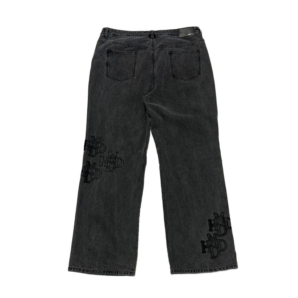 Happy Memories Don't Die HMDD 'Black Patch' Grey Jeans