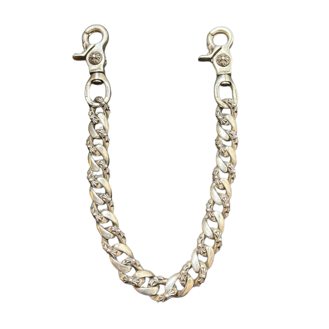 Chrome Hearts 'Fancy Link' 16in Double Clip Wallet Chain