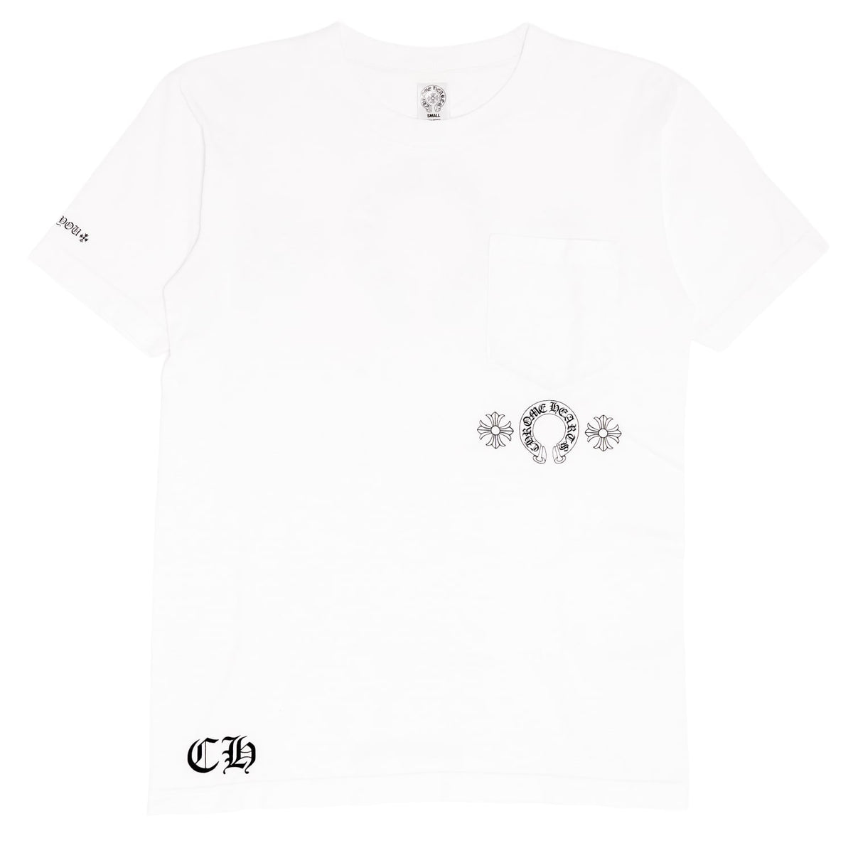 Chrome Hearts Vintage 'White' Horseshoe Plus Cross Tee