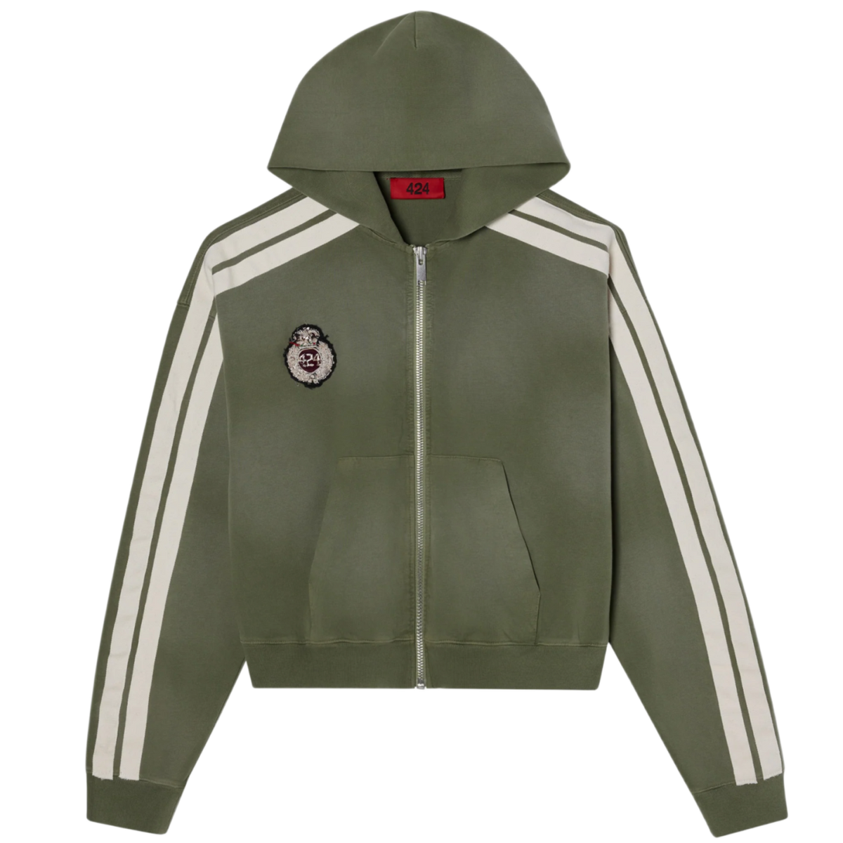 424 'Green' Crest Zip Up Hoodie