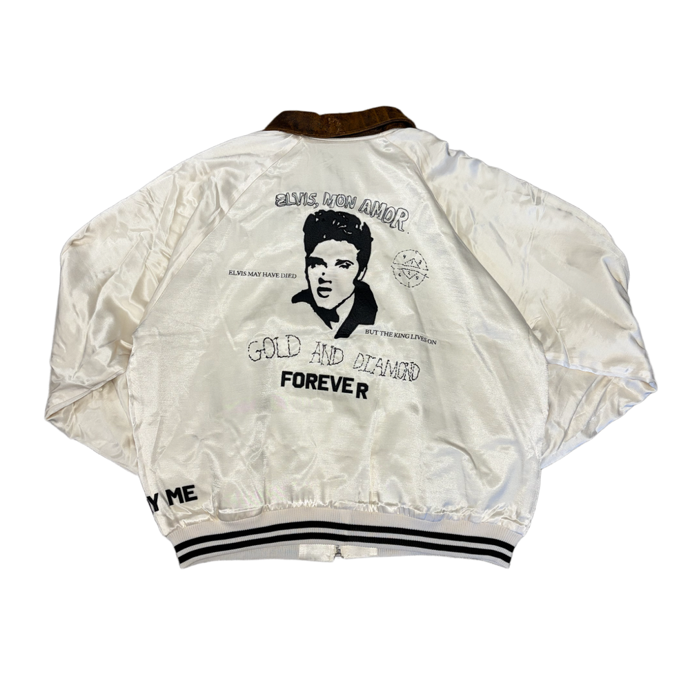 Paly 'Elvis Satin Graphic Print' Bomber Jacket
