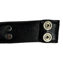 Chrome Hearts Fleur de Lis Studded Leather Belt Strap Black