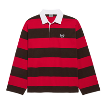 Balenciaga 'Red' Embroidered Logo Longsleeve Polo