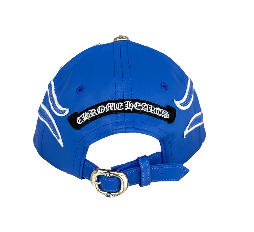 Chrome Hearts 'Blue Flame' Leather Hat