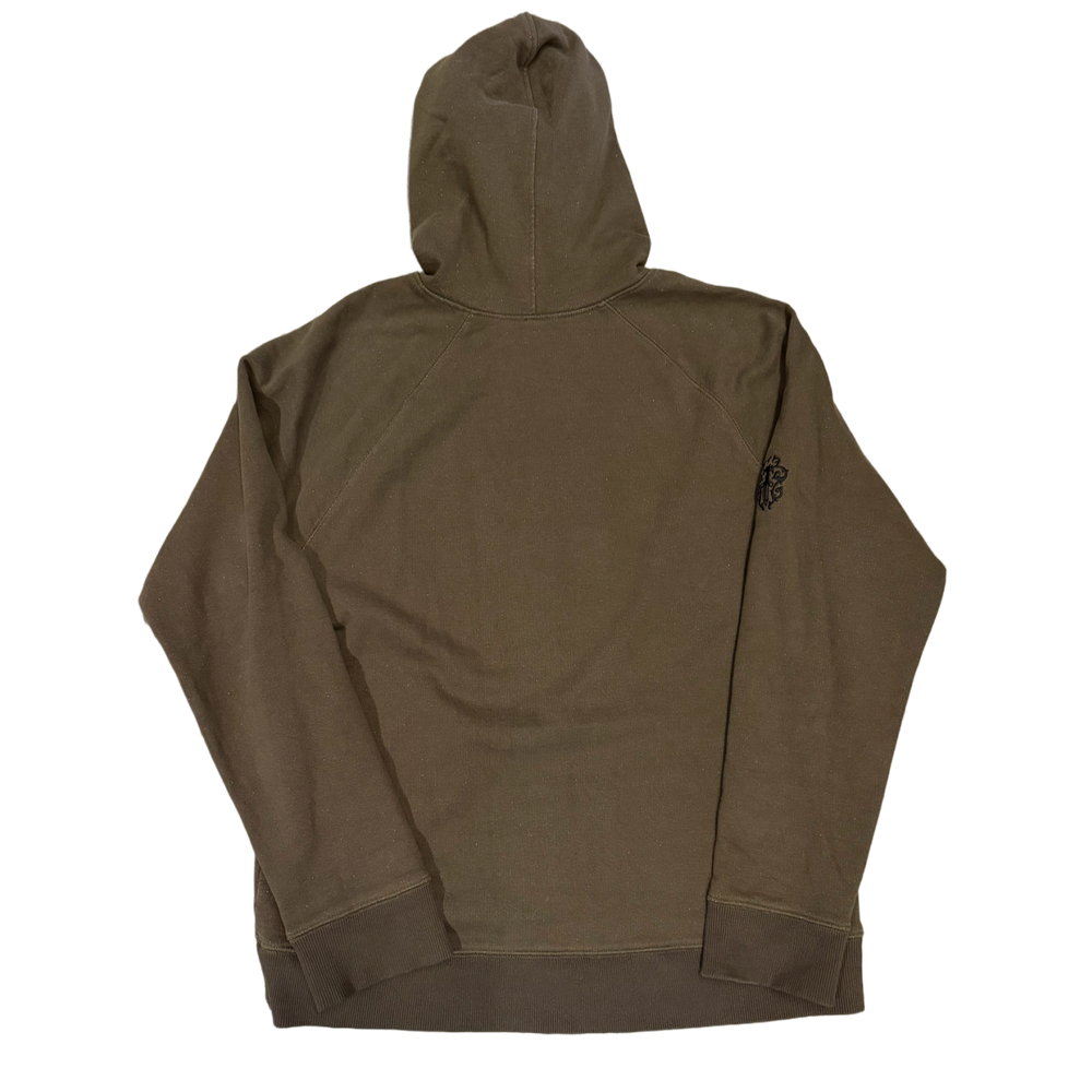 Chrome Hearts 'Vertical Logo' Olive Hoodie
