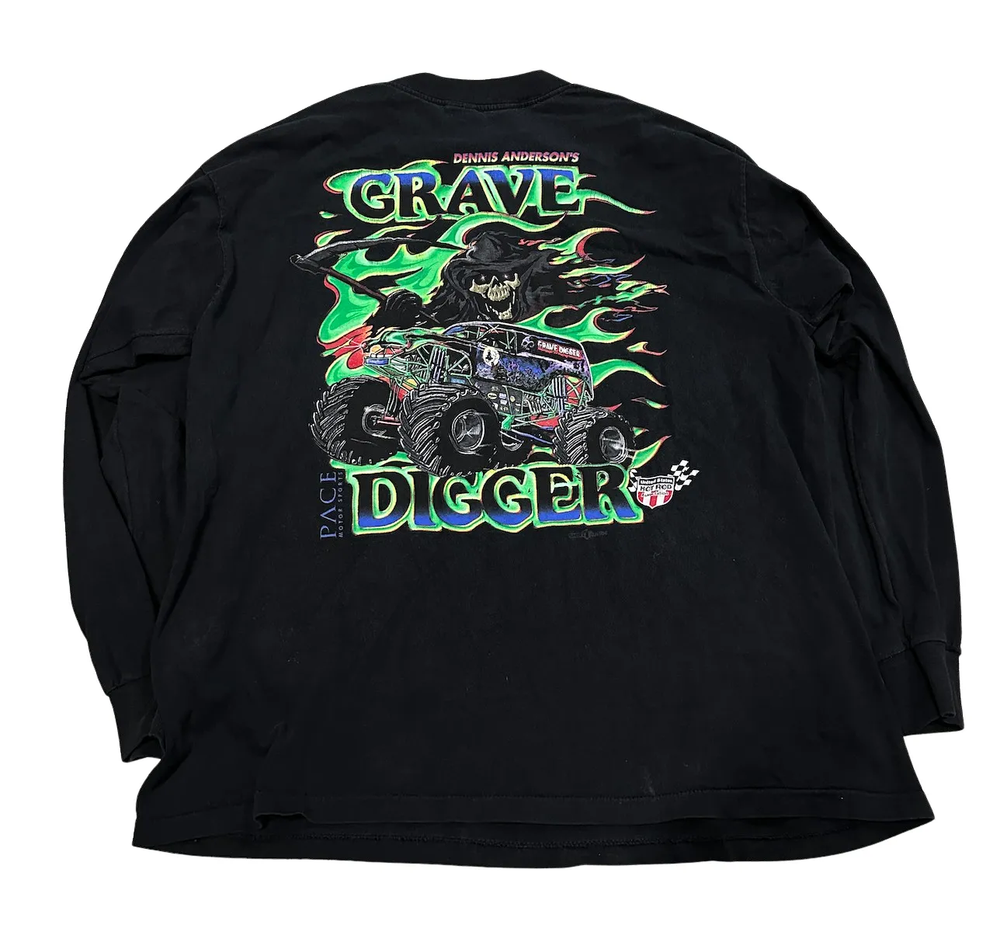 Grave Digger Green Vintage Racing Longsleeve