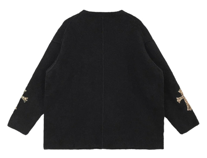 Chrome Hearts 'Leopard' Black Cashmere Sweatshirt