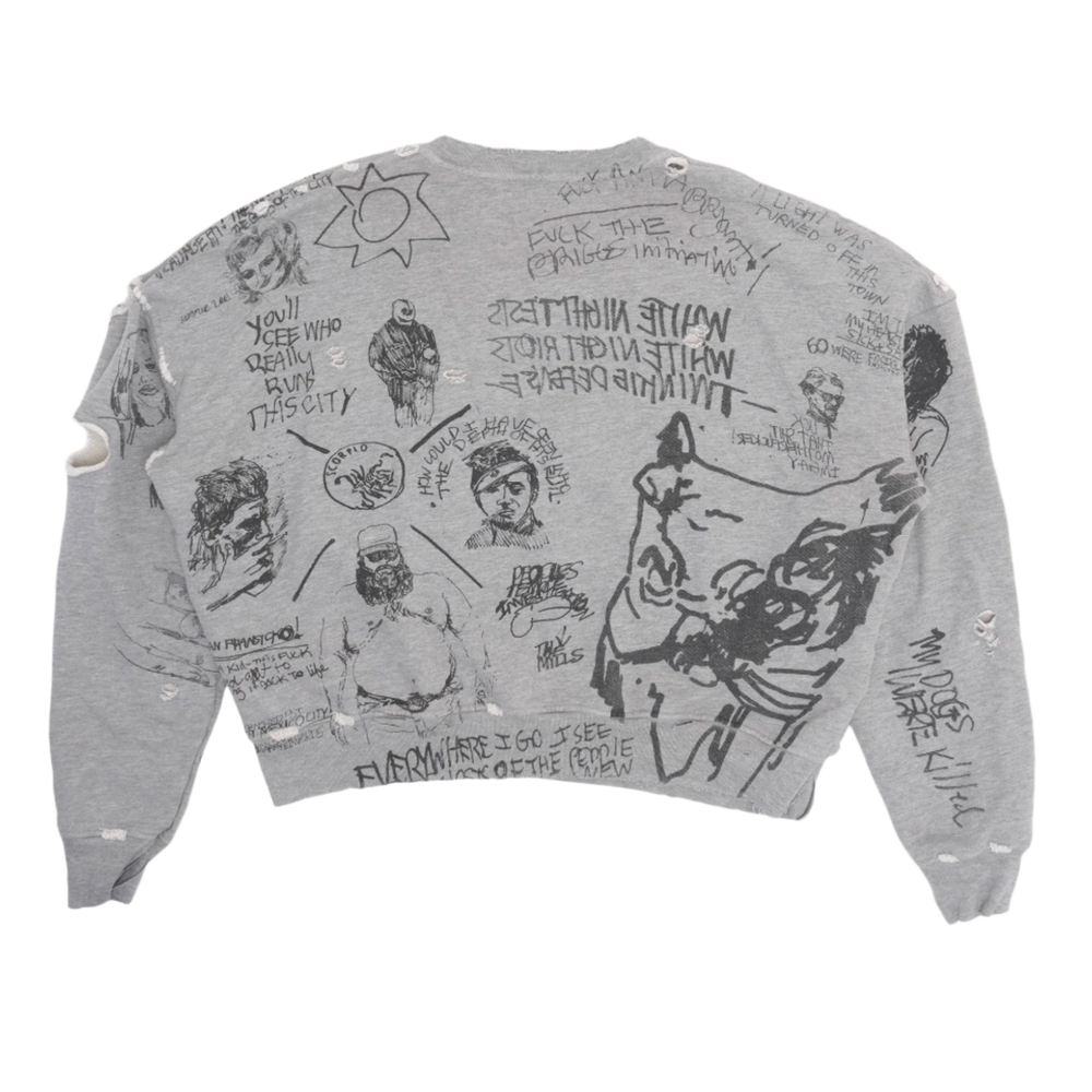 Paly 'Pumping Iron' Grey Crewneck