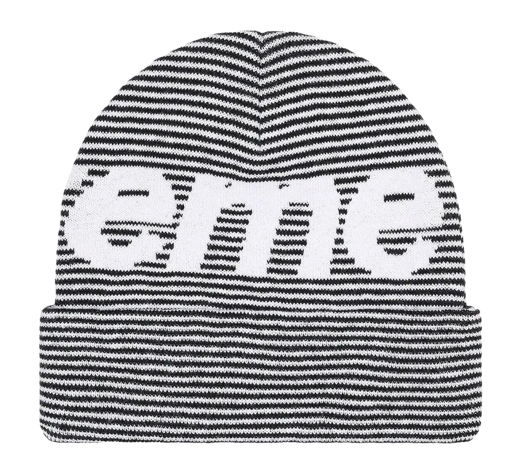 Supreme 'Big Logo Black Stripe' Beanie