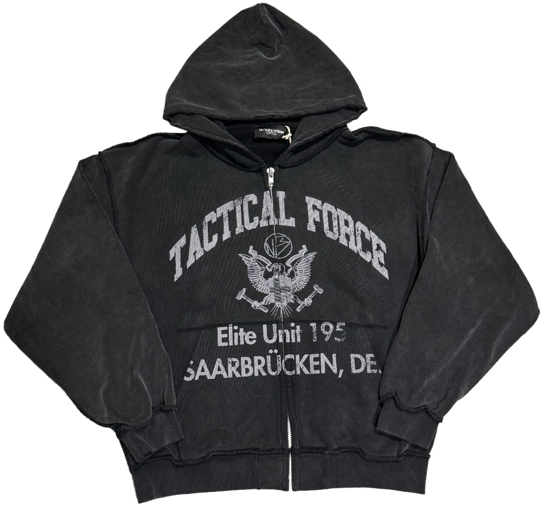 No Faith Studios 'Black' Tactical Force Zip Up Hoodie