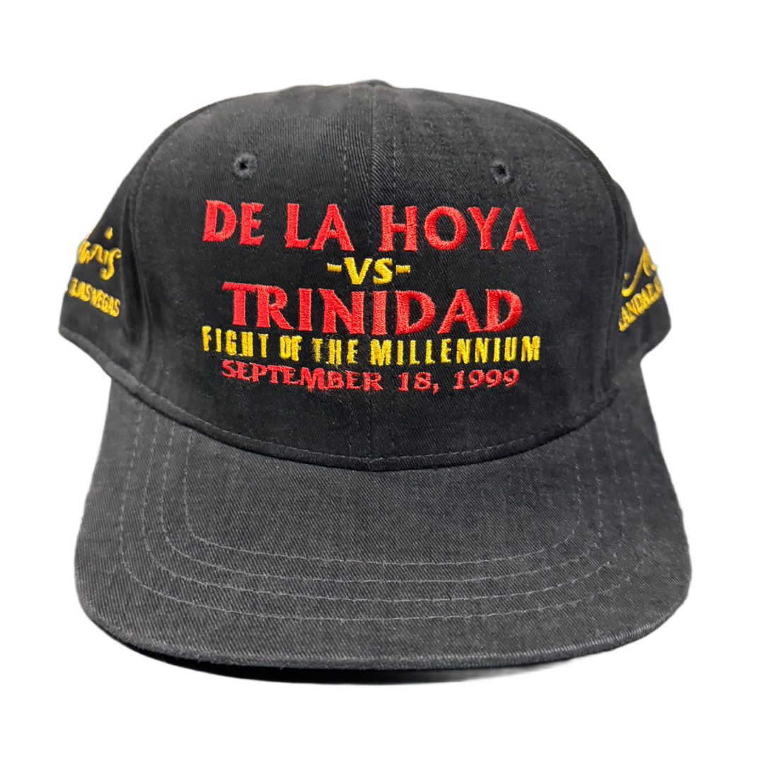 De La Hoya vs Trinidad 'Fight of the Millennium' Black Vintage Snapback Hat